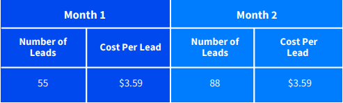 facebook ads case study case 8 table 1